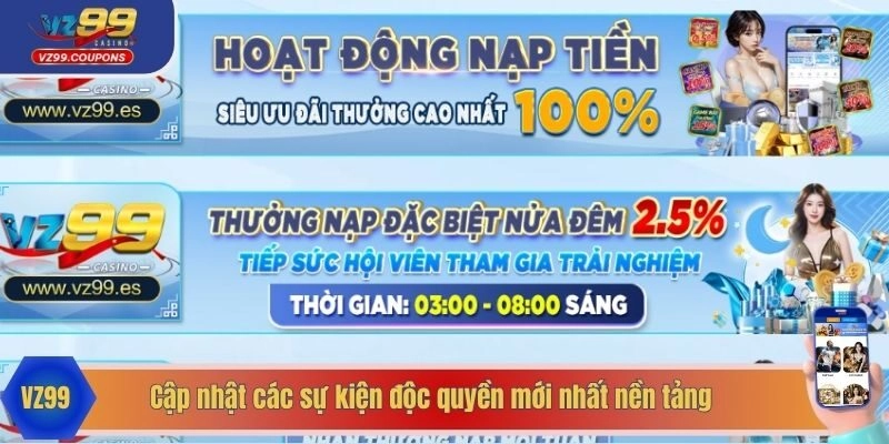 Cập nhật các sự kiện độc quyền mới nhất nền tảng