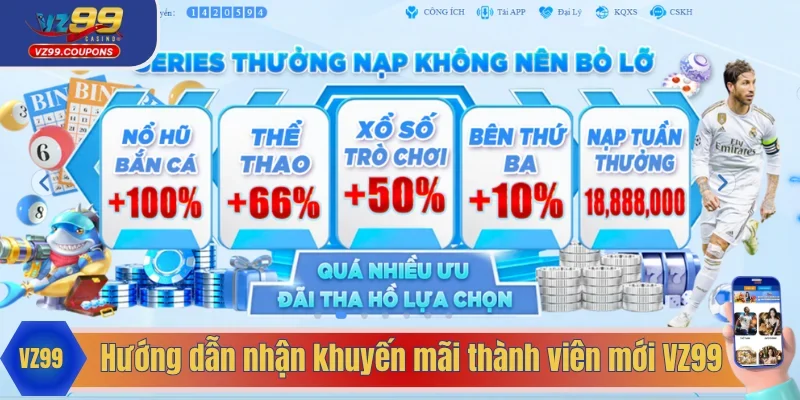 Bỏ túi quy trình nhận khuyến mãi thành viên mới VZ99