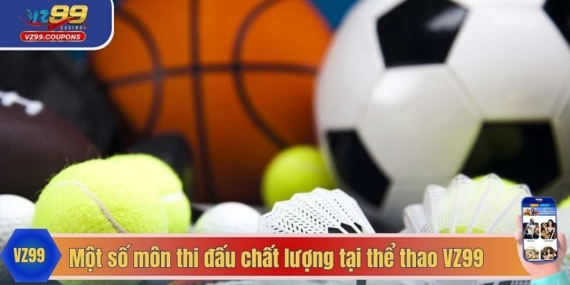 Một số môn thi đấu chất lượng tại thể thao VZ99